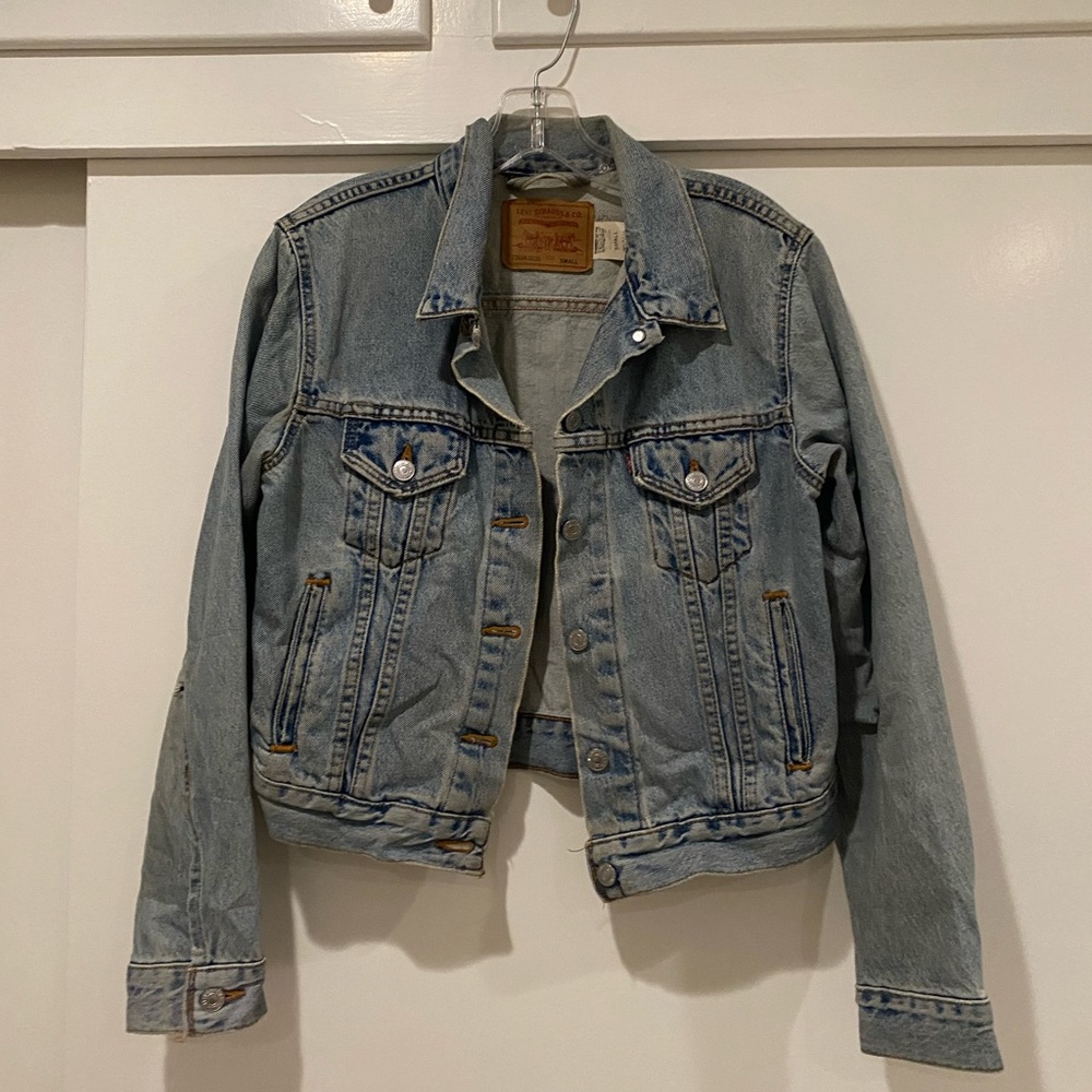 Vintage Style Levi’s Levi Strauss Denim Jean Jeans Jacket Light Blue Size Small